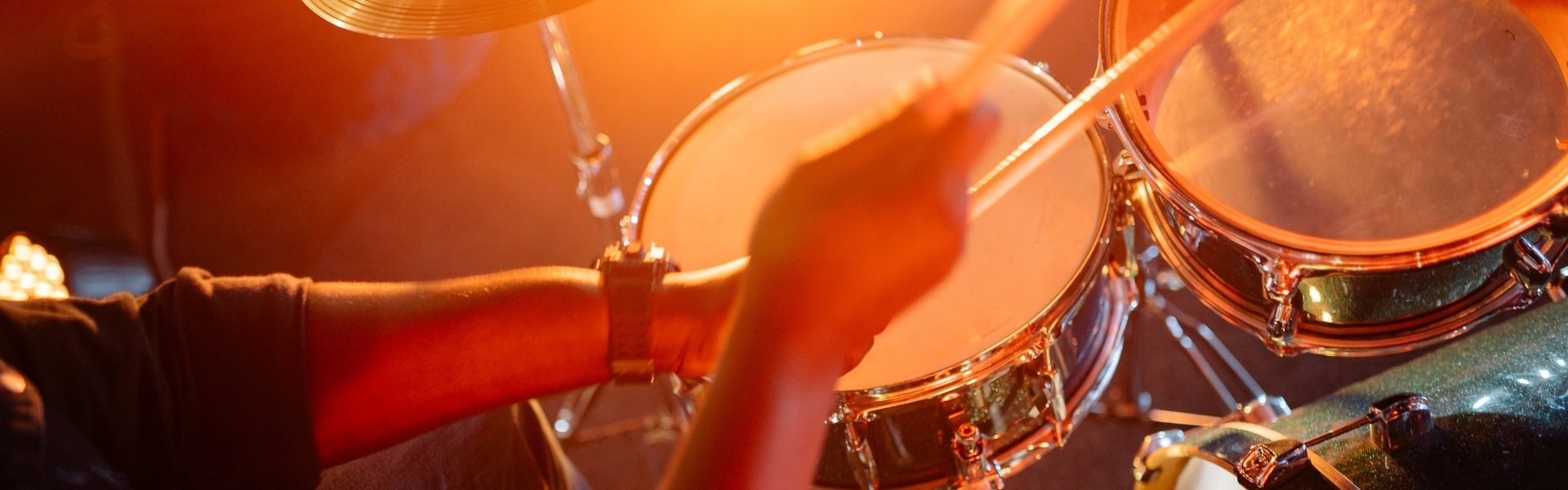Musician playing drums