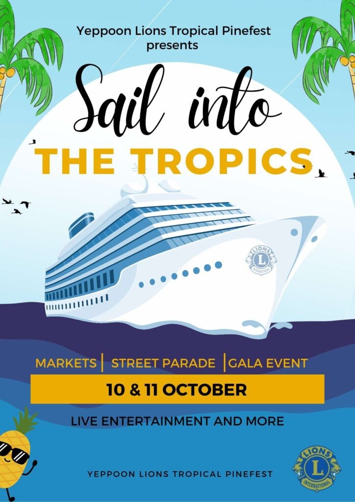 Yeppoon Lions Tropical Pinefest 2025 Poster