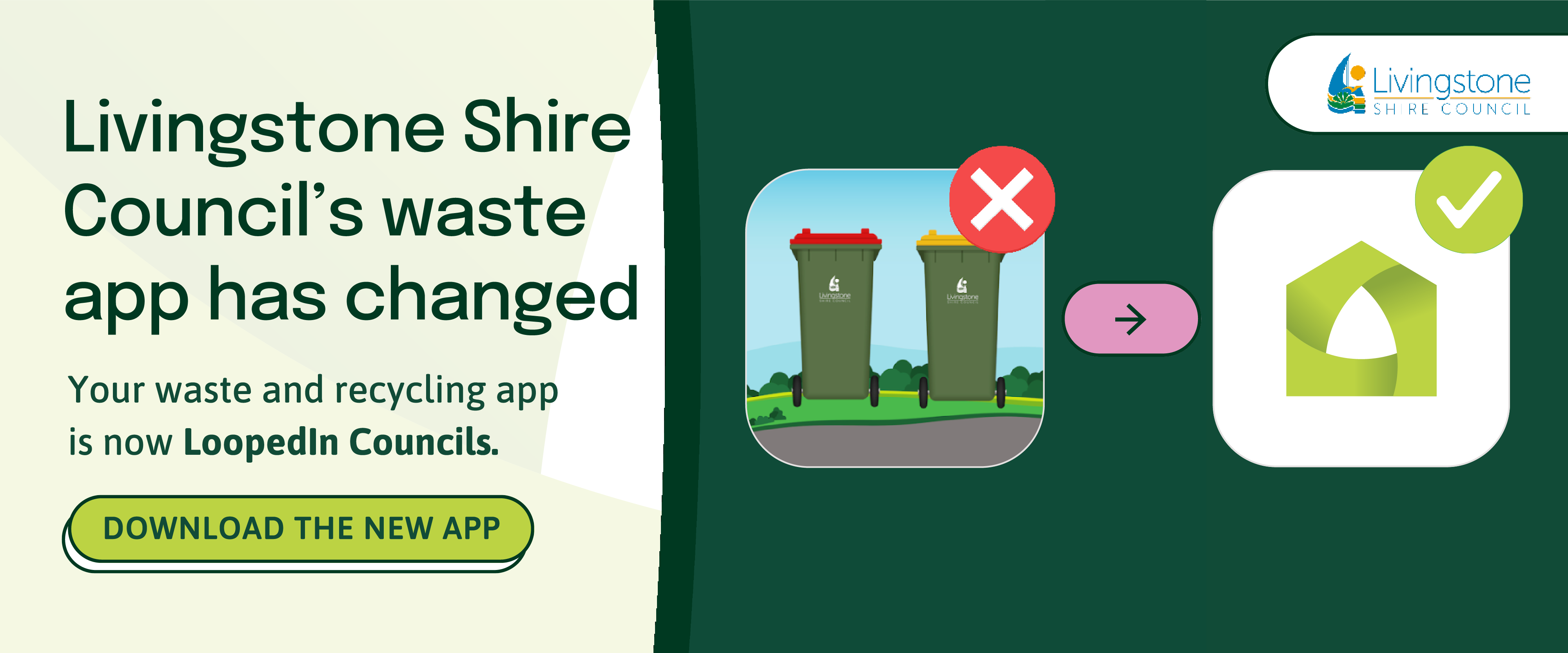 LoopedIn Councils Waste App Webpage Banner