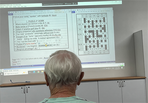 Puzzle on screen