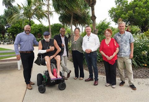 CAEG Members LR Macca Petrina Chi Chi LR Cr Rothery Cr Warcon Mayor Belot Cr Eastwood