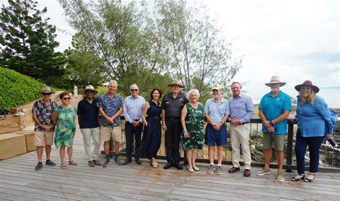 Emu Park Anzac Memorial Walk Stage 4 Media Opp Group Photo 10 March