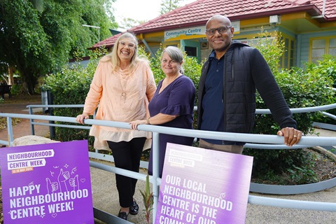 Neighbourhood Centre Week 20253   Cr Andrea Friend  Community Centre team member Karen Burkhardt and Cr Lance Warcon