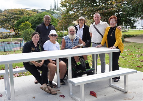 Back L-R Cr Warcon, Cr Friend, Mayor Belot and Accessibility Capricornia members.jpg