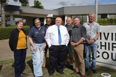 L-R Cr Mather, Cr Friend, Cr Warcon, CEO Tom Upton,Cr Watson, Mayor Belot, Cr Eastwood..jpg