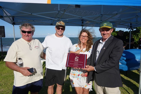 Paul, Harry and Marg Grant with Mayor Belot.jpeg