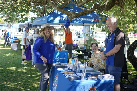 Cr Friend and stallholders at 2024 Oak Tree Seniors Expo.jpg