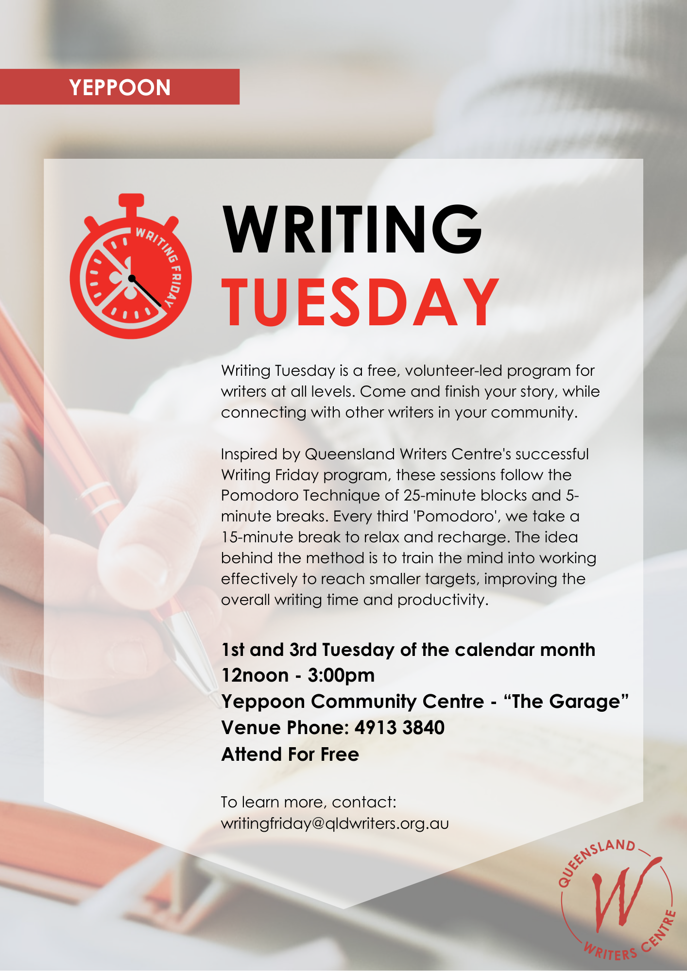 Tuesday Writers Yeppoon