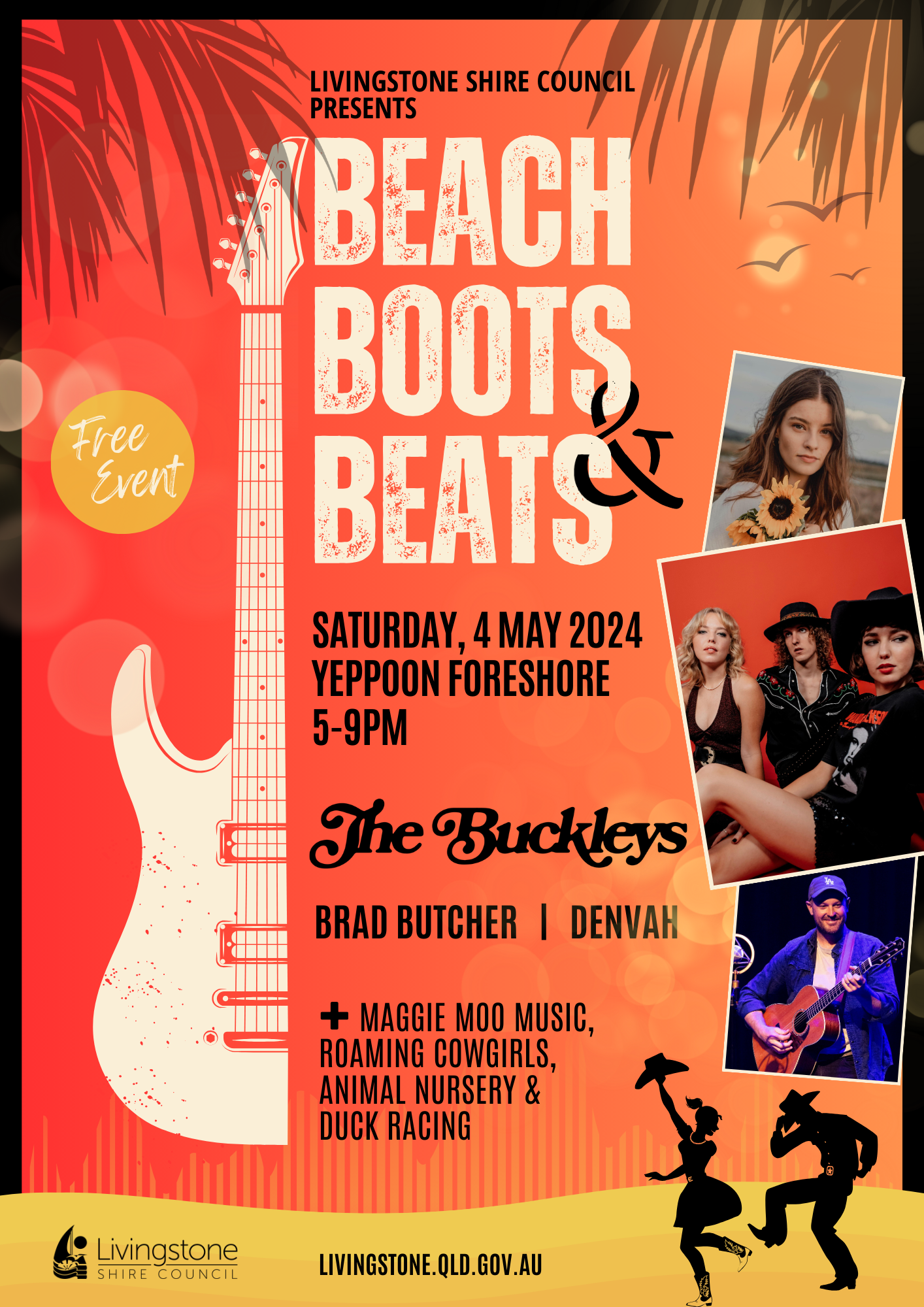 Beach boots and beats poster a3 1