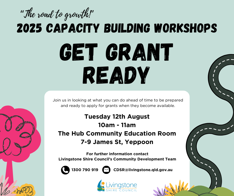 Capacity building workshop get grant ready social media tile