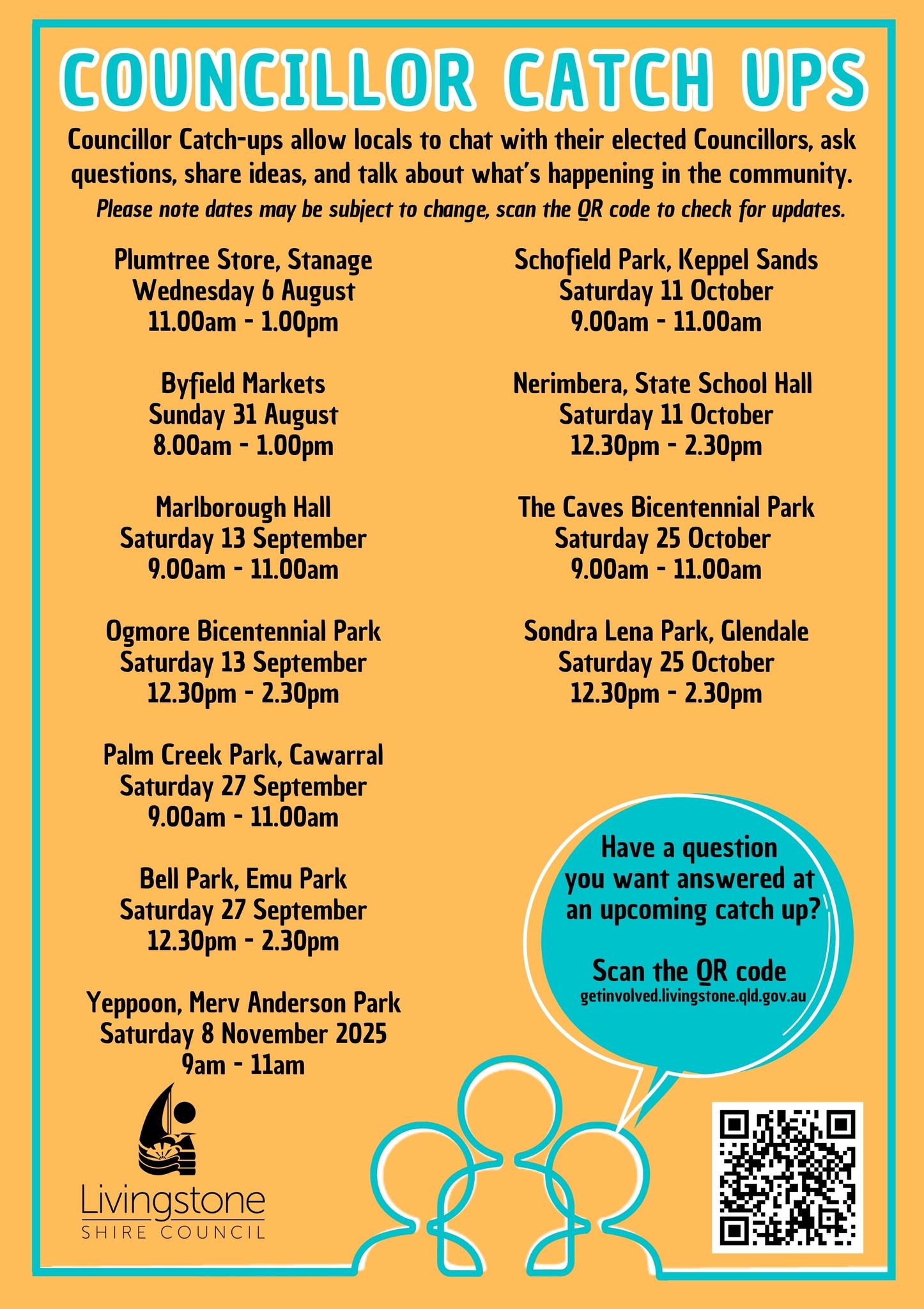 Councillor community catch ups august 25