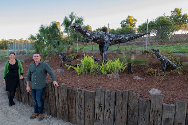 Dinosaur installation