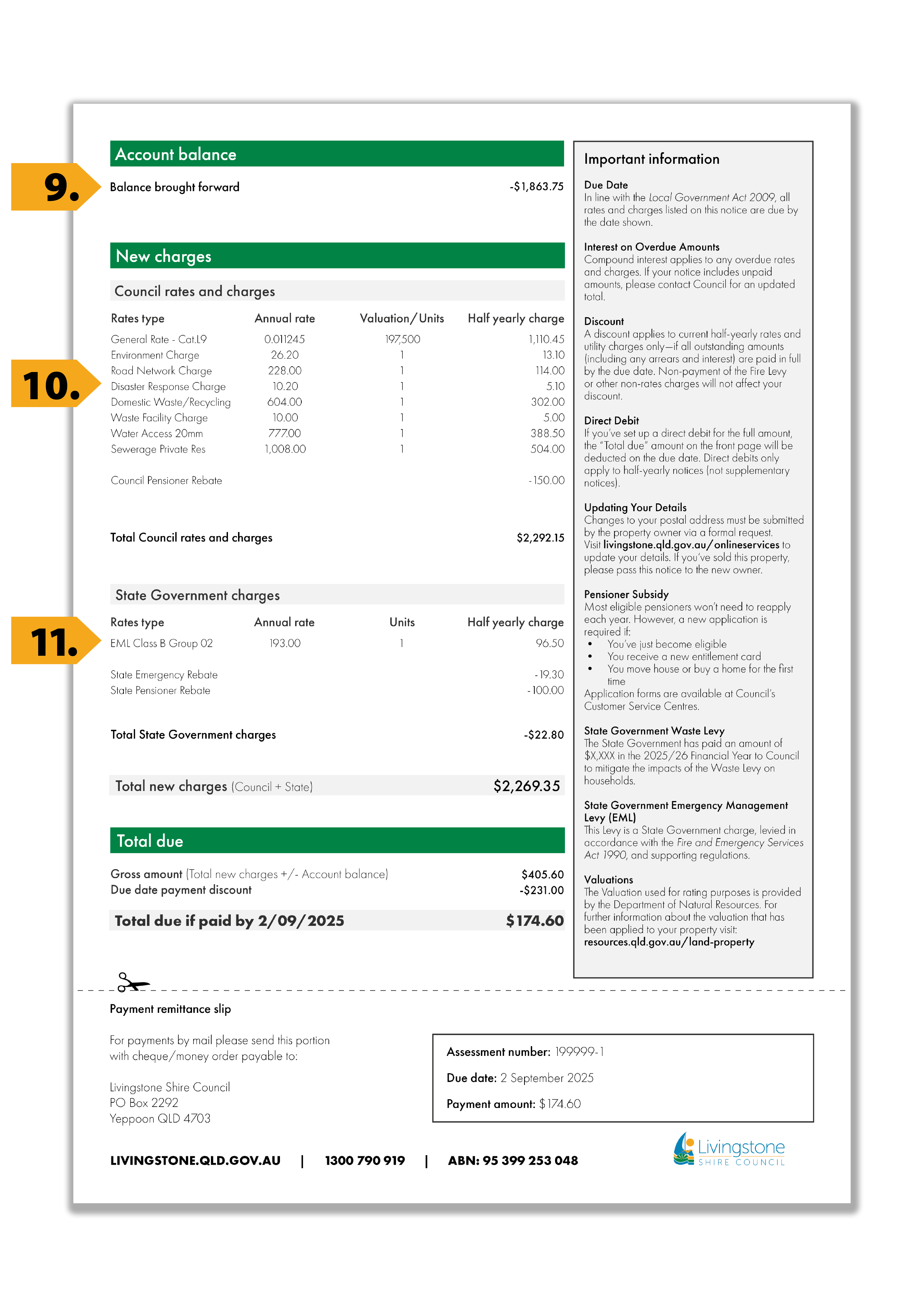Example general rate notice explained page 2 for website