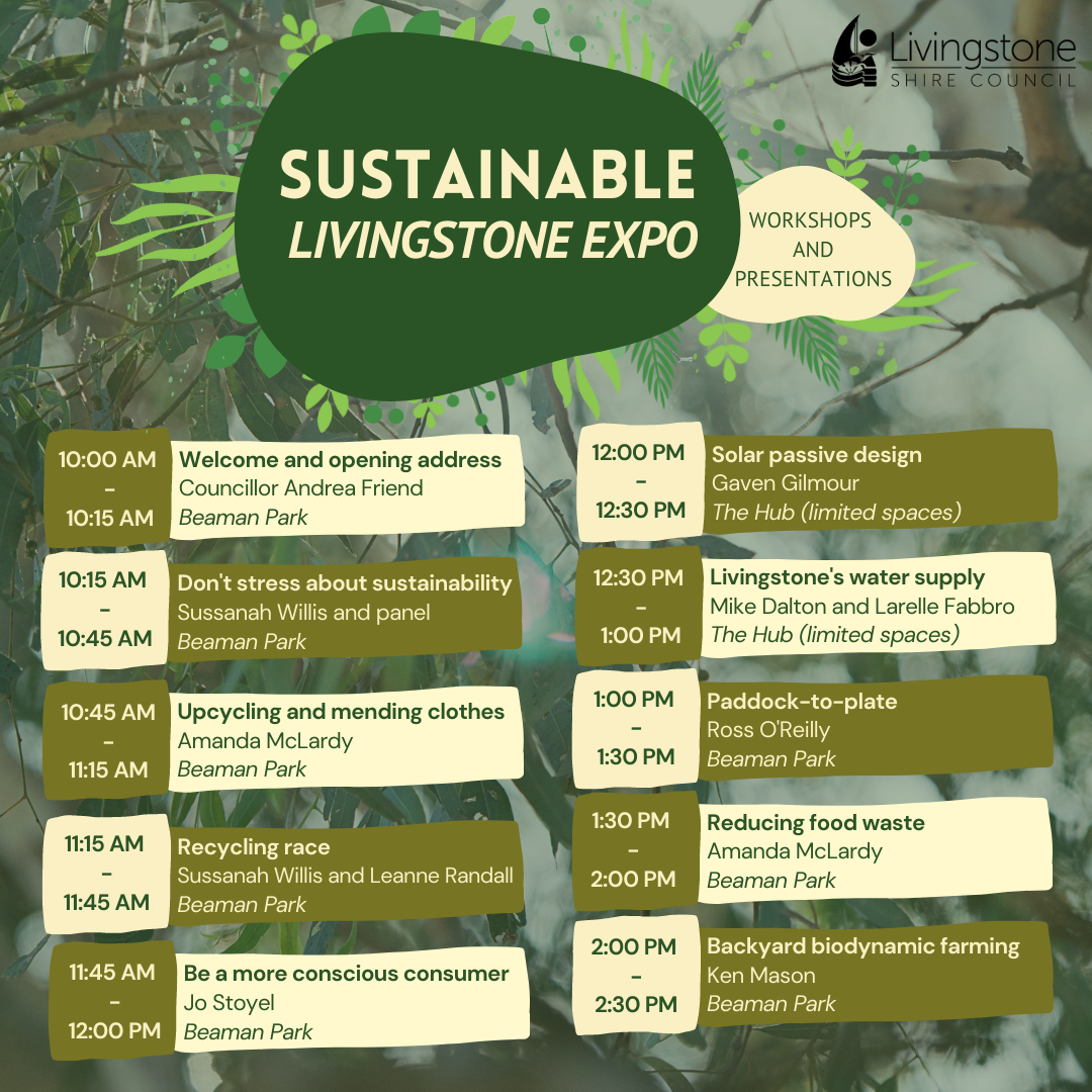 sustainable living expo schedule